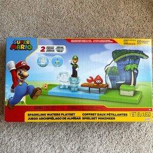 super mario sparkling water playset brand new